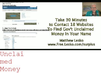 unclaimed Money Baltimore Md